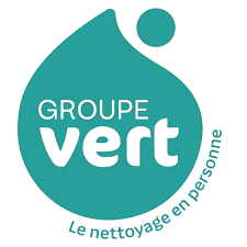 Logo du Groupe Verte, c'est une entreprise de nettoyage, client de Pixel Pedagogy